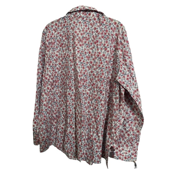 NYDJ women’s button down shirt multicolored floral 100 % cotton size L - Picture 2 of 7